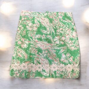 Lilly Pulitzer Women’s Corrie Glenda Green Beach Bash Skirt Size 4